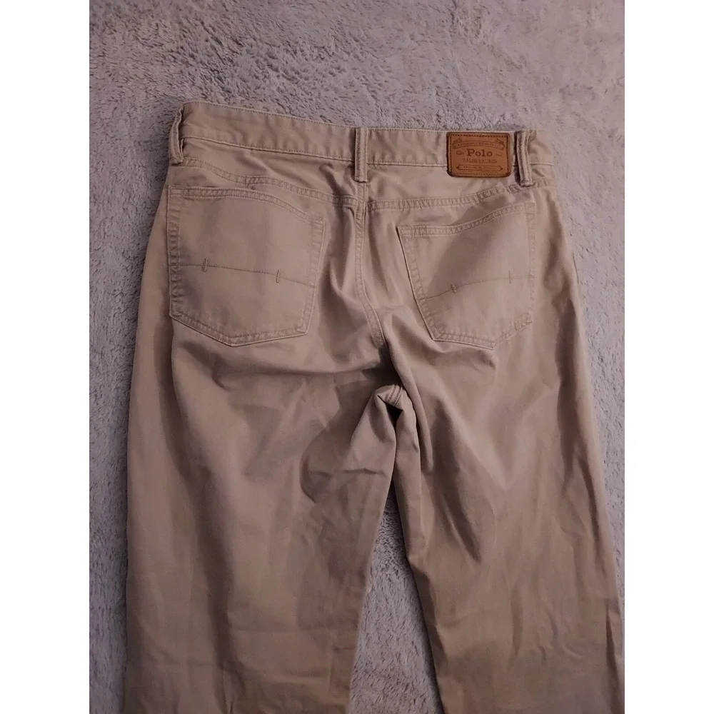 Polo Ralph Lauren Pants‎ Mens 32x32 Varick Slim Straight Studded Chino Beige
